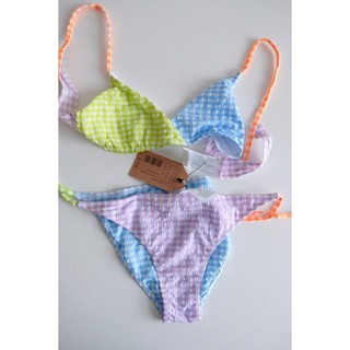 Lẻ áo, quần bơi, bikini đi biển cho bé vải kẻ caro hàng xuất khẩu