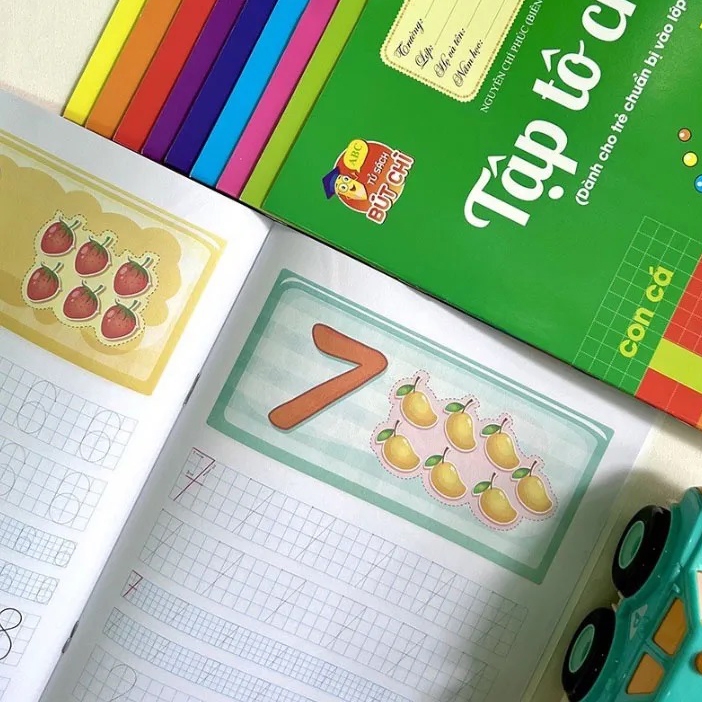 Sách - Bộ 10 quyển luyện viết tập tô chữ cho bé mẫu giáo mầm non Tặng 2 bút chì+ gọt+ Tẩy