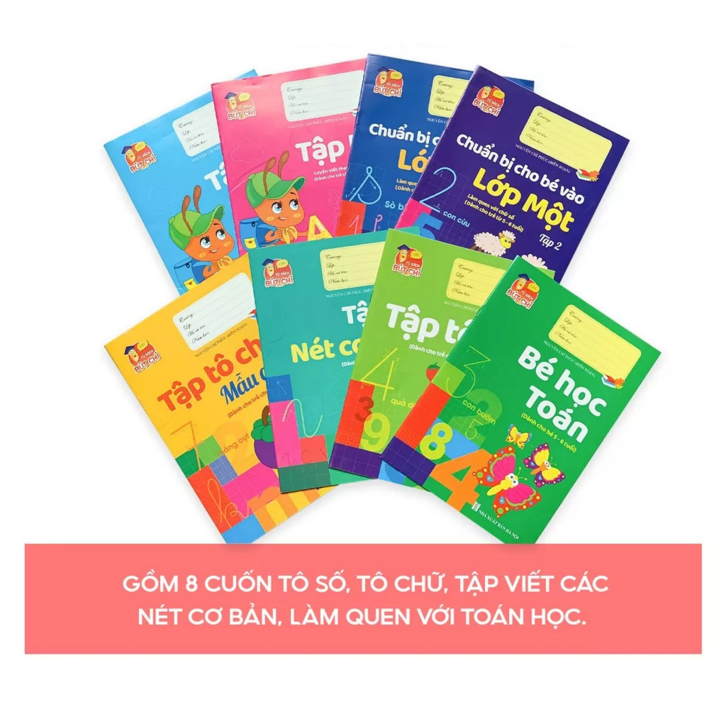 Sách - Bộ Sách Chuẩn Bị Cho Bé Vào Lớp 1 (Túi 8 cuốn)