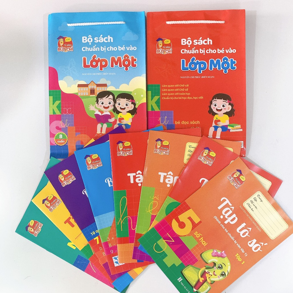 Sách - Bộ Sách Chuẩn Bị Cho Bé Vào Lớp 1 (Túi 8 cuốn)