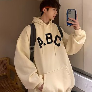 Áo Khoác Thể Thao Cotton Dày Dặn Dáng Rộng In Chữ ABC Thời Trang Cho Nam Size M-5XL