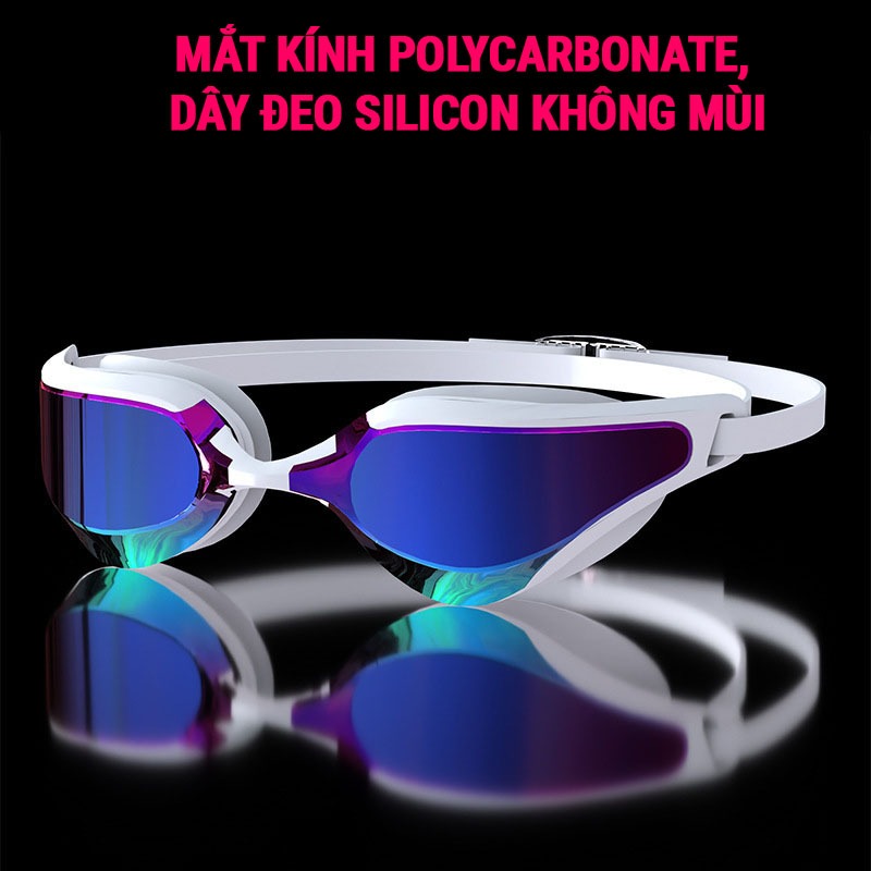 Kính bơi người lớn nam nữ tráng gương 760, cản tia UV, chống nước, hạn chế sương mờ SPORTY