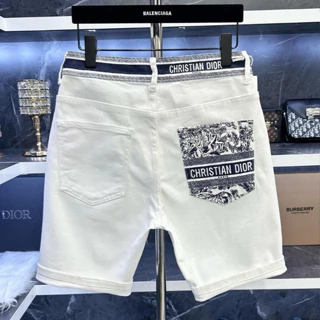 Quần short jean nam cao cấp short jean rách vá nổi cao cấp phong cách 039