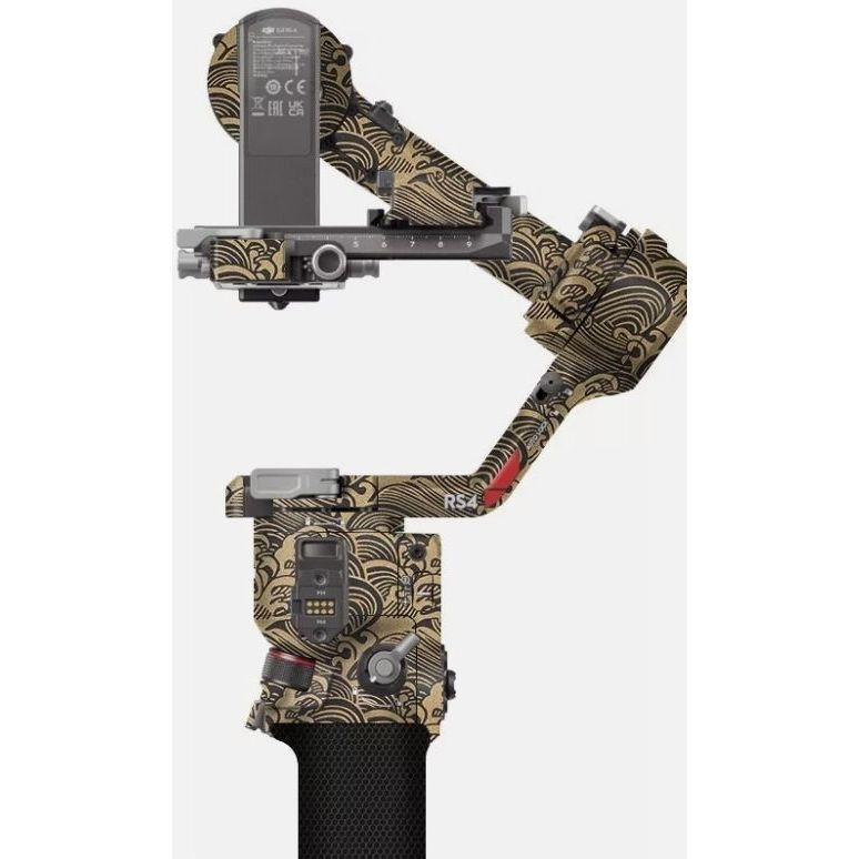 Skin dán DJI RS4  / DJI RS4 Pro (2024) mẫu Wave Titanium Gold | Film 3M vân nổi | Miếng dán trang trí