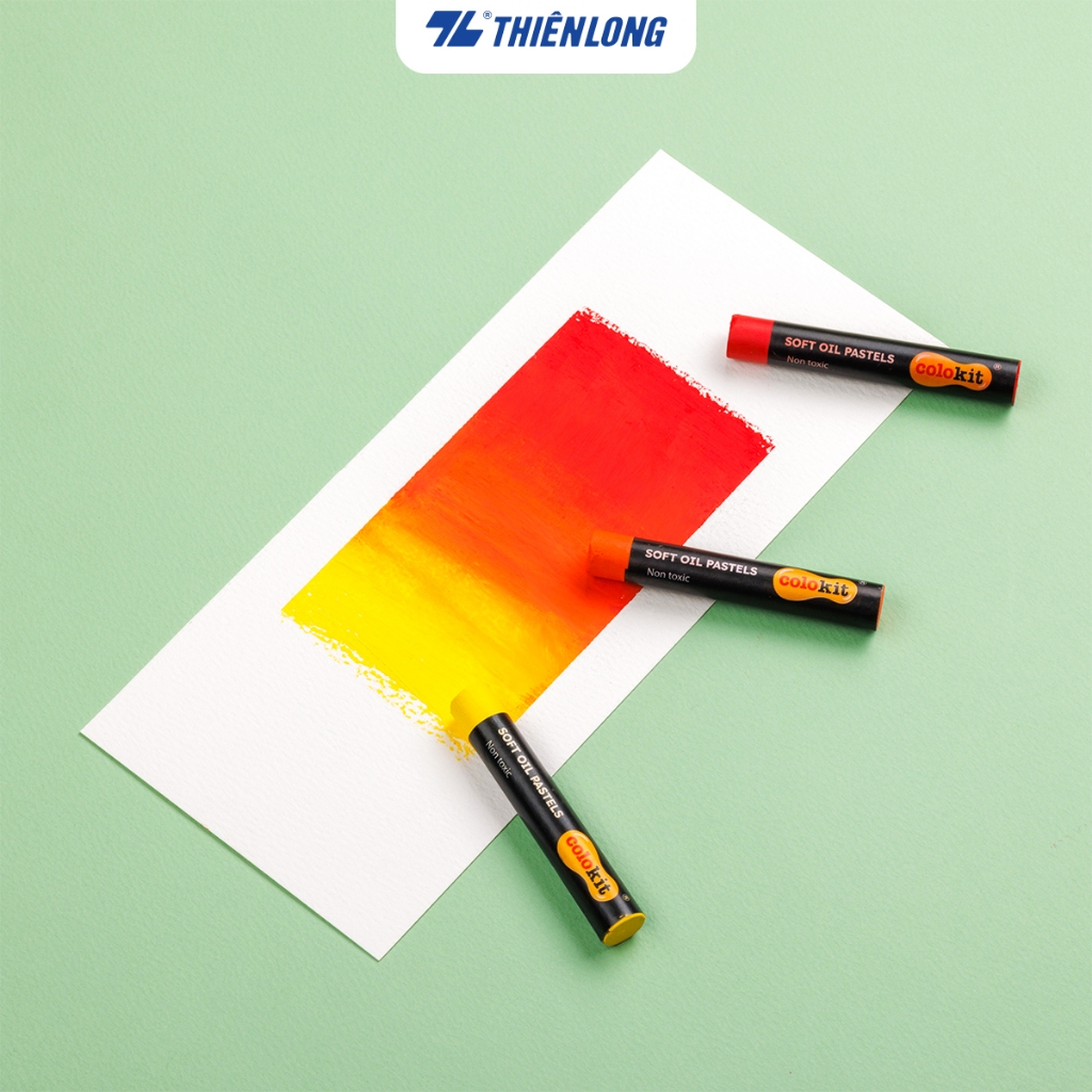 Bút sáp dầu 12/24 màu - Soft Oil Pastels Thiên Long Colokit - Màu sắc tươi sáng Sáp mềm đắp nổi | BigBuy360 - bigbuy360.vn