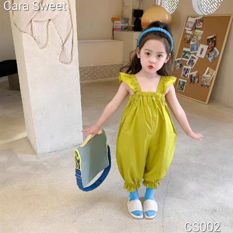 Jumpsuit Bé Gái Sát Nách Cánh Tiên CS002 Mặc Hè Thoáng Mát Size 4-7T (18-28kg)