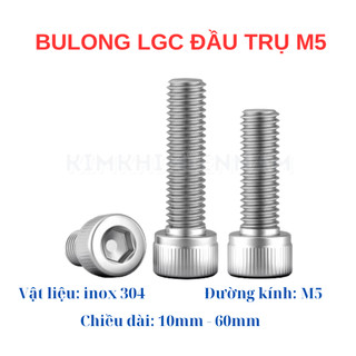 Ốc - Bulong Lục Giác Inox 304 M5 (5mm)