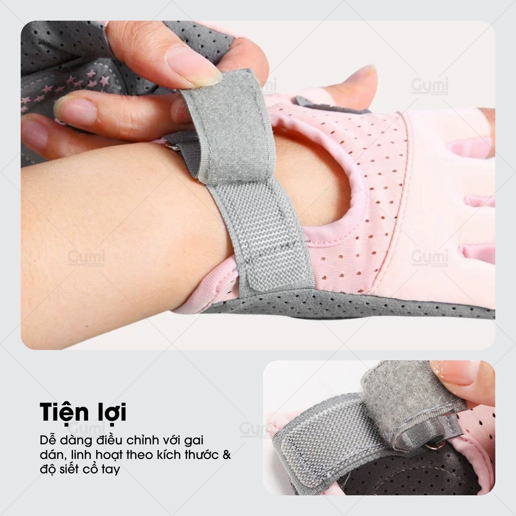 Găng Tay Tập Gym Nữ SPORT Hở Ngón Chống Trượt Tập Yoga, Gym, Đạp Xe Dày Dặn / T - GT-Sport01