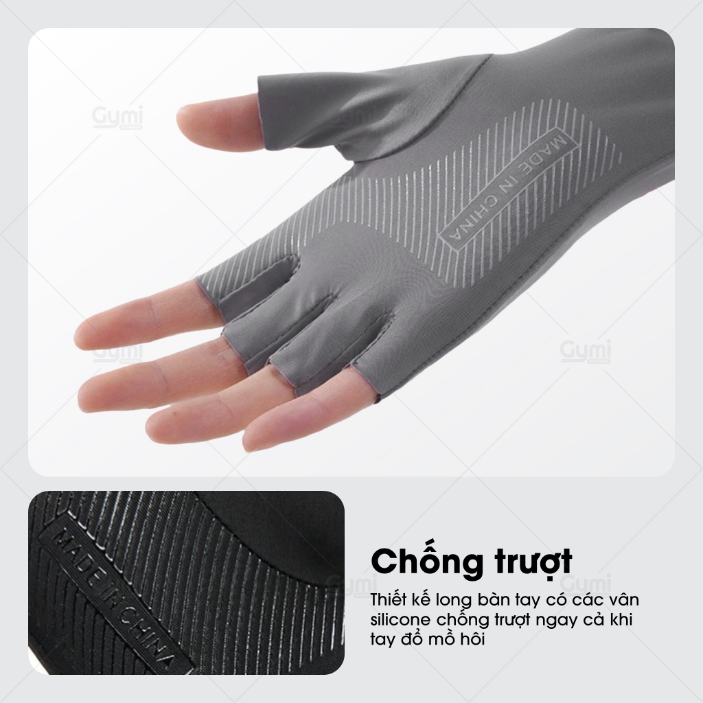 [1 Đôi] Găng Tay Chống Nắng Hở 3 Ngón, 5 Ngón Nam Nữ Dài - Xỏ Ngón Chống Tia UV Mùa Hè Chống Trượt - GangTayChongNang01