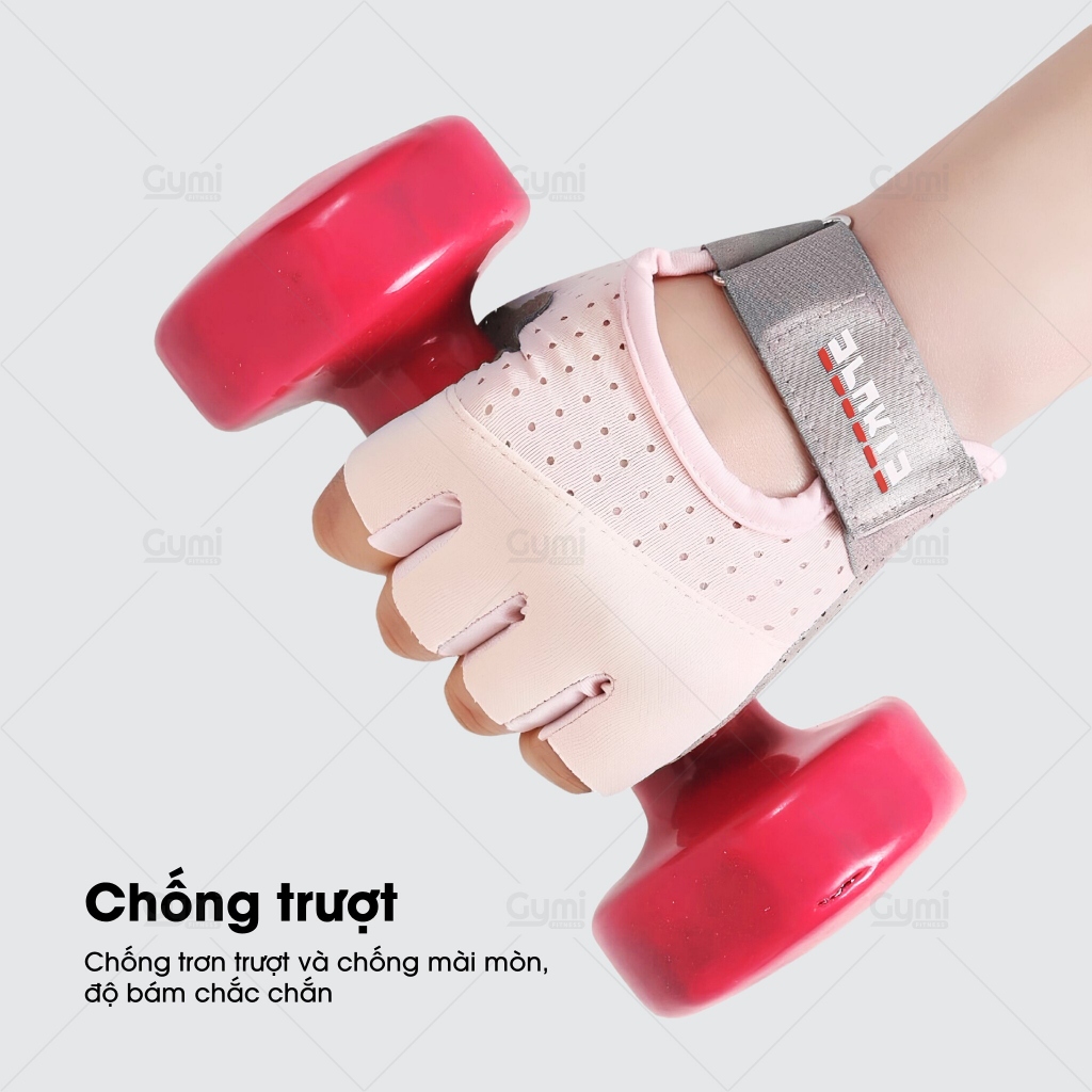 Găng Tay Tập Gym Nữ SPORT Hở Ngón Chống Trượt Tập Yoga, Gym, Đạp Xe Dày Dặn / T - GT-Sport01
