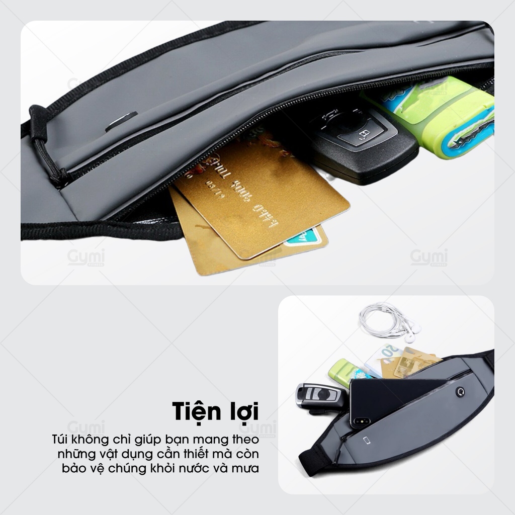 Túi Bao Tử - Túi Chạy Bộ, Đeo Bụng, Đeo Hông Tròn Chống Thấm Nước 5 Màu Sắc - Có Kèm Ngăn Đựng Nước - TĐE05-Tron