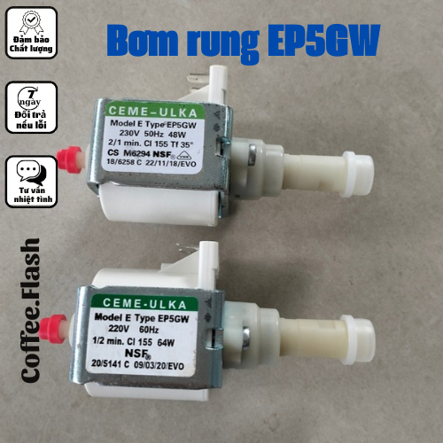Bơm rung (Pump), bơm điện từ ULKA-CEME mã EP5GW cho máy pha cà phê ...