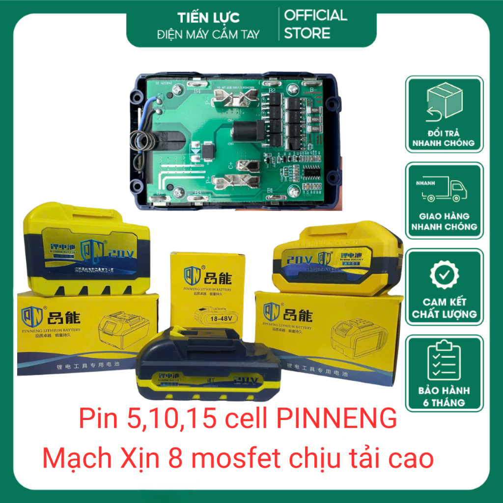 Pin 5,10 Cell Và Pin 15 Cell Nội Địa Trung PINNENG Mạch Pin 8 Mofet ...