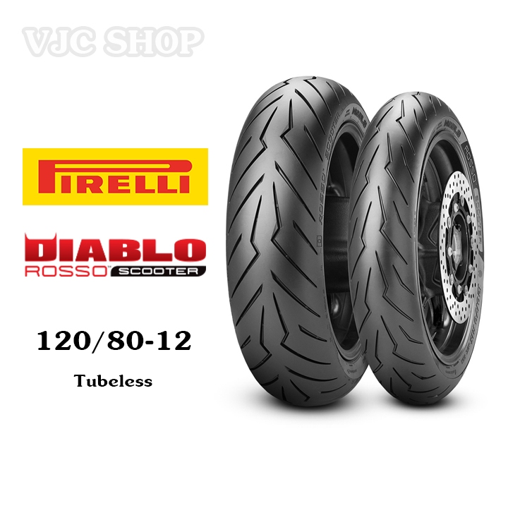 Vỏ Xe Pirelli 120/80-12 Diablo Rosso Scooter 55P TL - Vỏ Lốp Xe Không ...