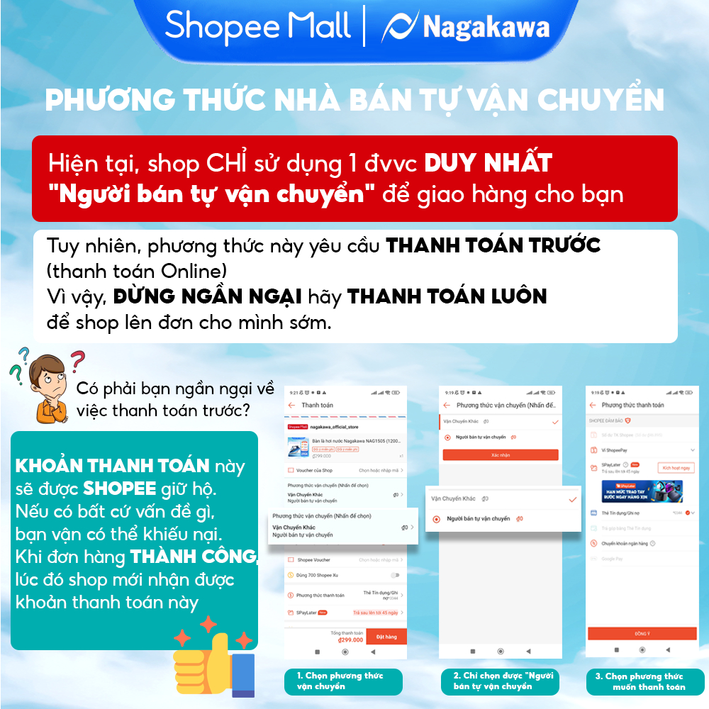 Ảnh Bình Thuỷ Điện Đun Nước Nóng Giữ Nhiệt Di Động NAGAKAWA NAG0404 (4 Lít)/NAG0405 (5L) Công Suất 750w, Inox 304, BH 1 Năm 2