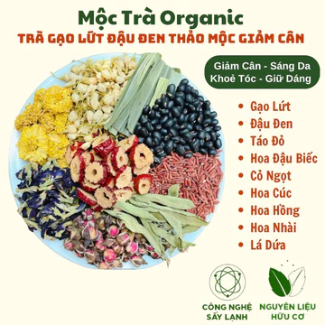 Trà Gạo Lứt Thảo Mộc 8 Vị Mộc Trà Organic, Detox Cơ Thể, Giữ Dáng, Mát Gan, Đẹp Da