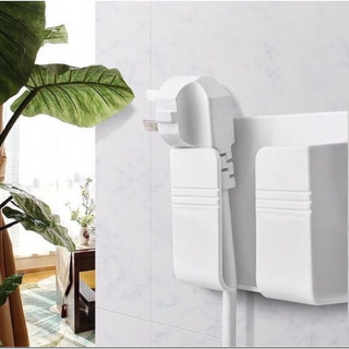 T&T0069 Kệ dán tường để remote,đồ đung,giá đỡ điện thoại có móc treo giữ dây điện