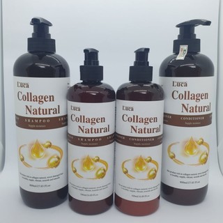 Gội Xả phục hồi dưỡng ẩm Natural Collagen Luca 120ml - 500ml - 800ml