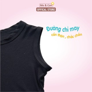 Áo croptop cho bé gái  thương hiệu Mẹ và Con+, vải sợi tre năng động đáng yêu thời trang