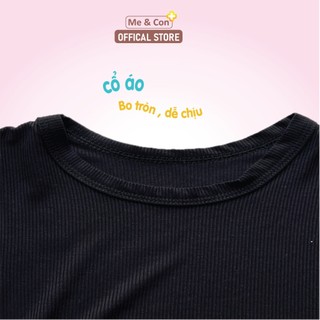 Áo croptop cho bé gái  thương hiệu Mẹ và Con+, vải sợi tre năng động đáng yêu thời trang