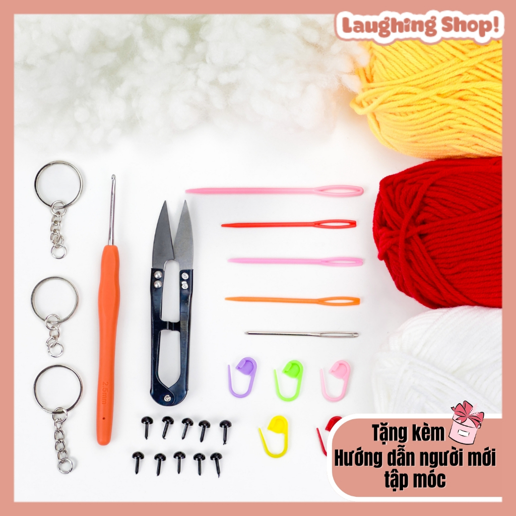 Set Móc Len Cơ Bản - Combo Móc Len Cho Người Bắt Đầu Học Móc Len ...