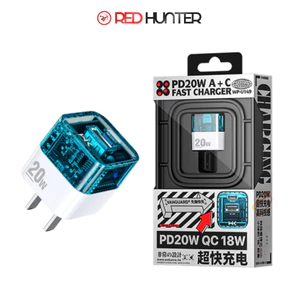 Củ sạc nhanh trong suốt W K chất lượng cao PD 20W REDHUNTER đóng hộp cao cấp