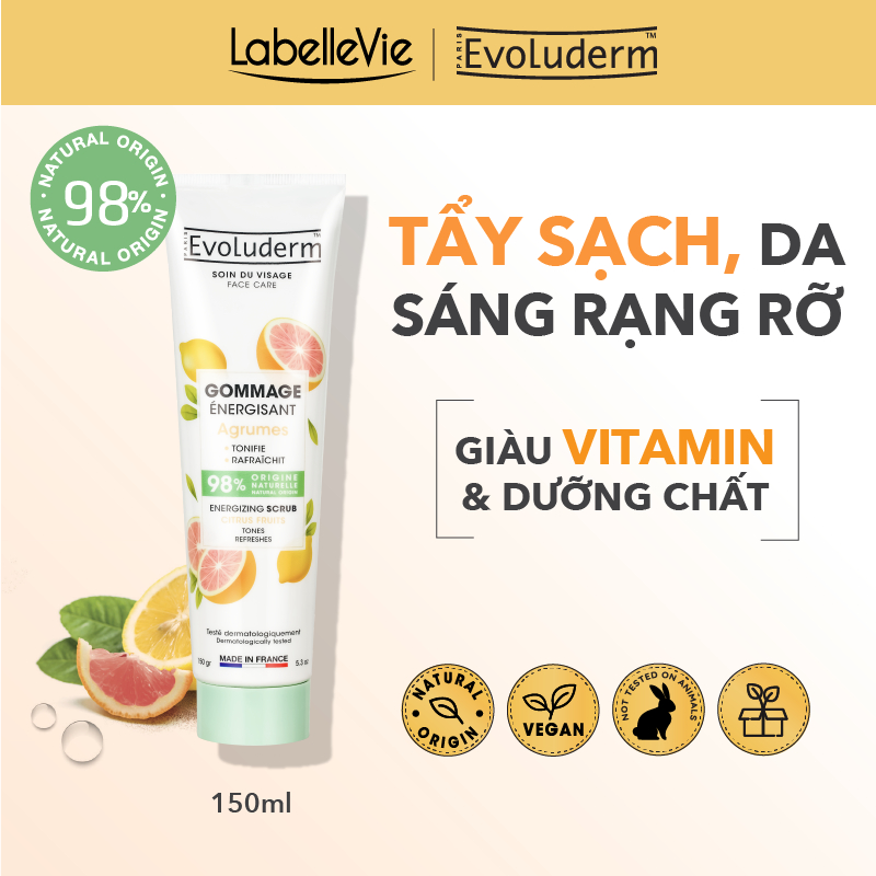 Ảnh Tẩy tế bào chết mặt Evoluderm dịu nhẹ làm sạch sâu lỗ chân lông, nuôi dưỡng da tươi trẻ 150g 1