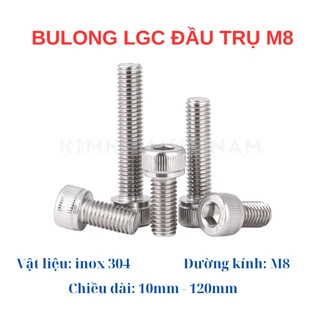 Bulong lục giác chìm đầu trụ INOX 304 M8 (8 li) 10mm - 120mm.