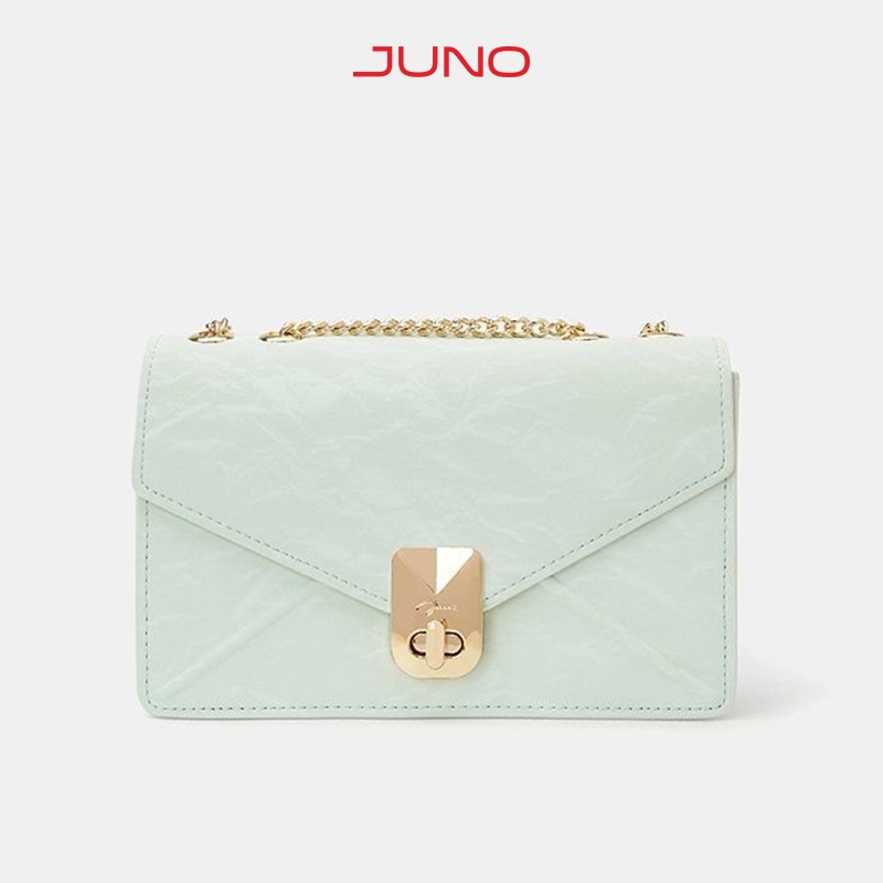 Túi Xách Nữ Thời Trang JUNO Cỡ Nhỏ Form Bì Thư Trang Trí Khóa TXN819