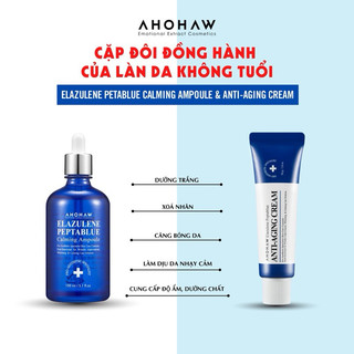 Bộ Đôi Dưỡng Trắng , Chống Lão Hóa Cao Cấp Ahohaw Anti-Aging Cream & Alazulene Peptablue Ampoule