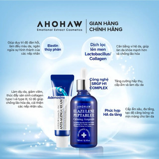 Bộ Đôi Dưỡng Trắng , Chống Lão Hóa Cao Cấp Ahohaw Anti-Aging Cream & Alazulene Peptablue Ampoule