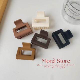 Kẹp Tóc Hình Vuông MORAL mini Dễ Thương Phong Cách Hàn Quốc