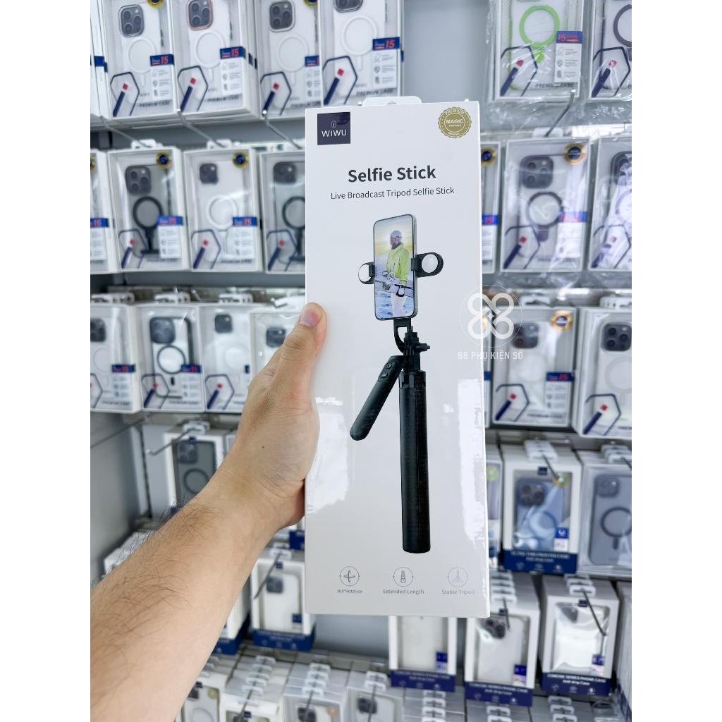 [Hàng Chính Hãng] Wiwu Selfie Stick Wi-SE012 gậy chụp ảnh chống rung có ...