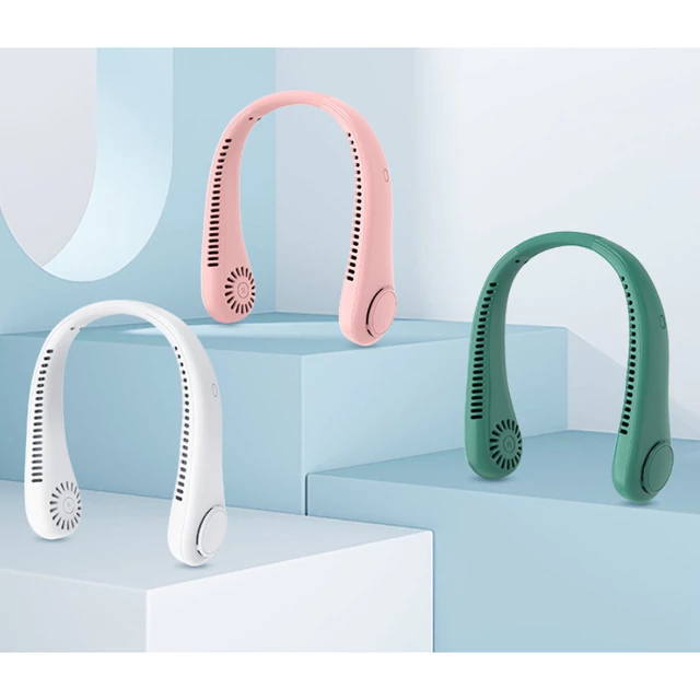 ĐỦ MÀU - Quạt đeo cổ không cánh mini 3 cấp độ gió, Quạt không cánh mini cổng sạc usb tiện lợi