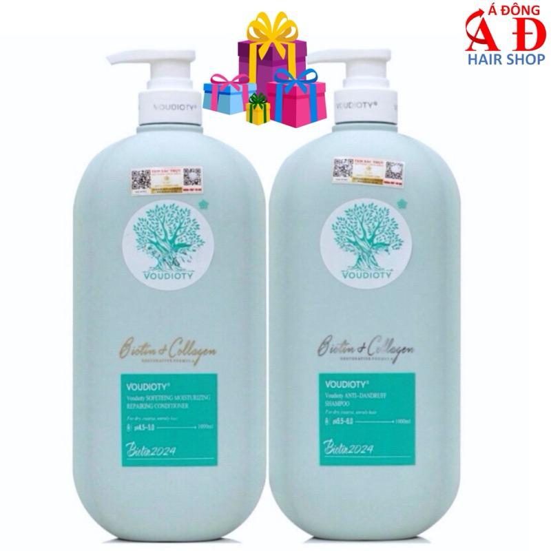 DẦU GỘI XẢ SẠCH GÀU BIOTIN COLLAGEN VOUDIOTY MỀM MƯỢT GIẢM RỤNG MỌC TÓC NEW 2024