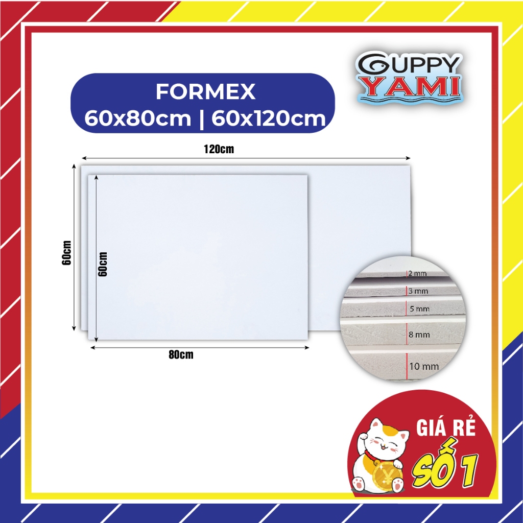 Bìa mô hình Formex khổ lớn 60x80cm dày 5mm (format, formex, foam ...