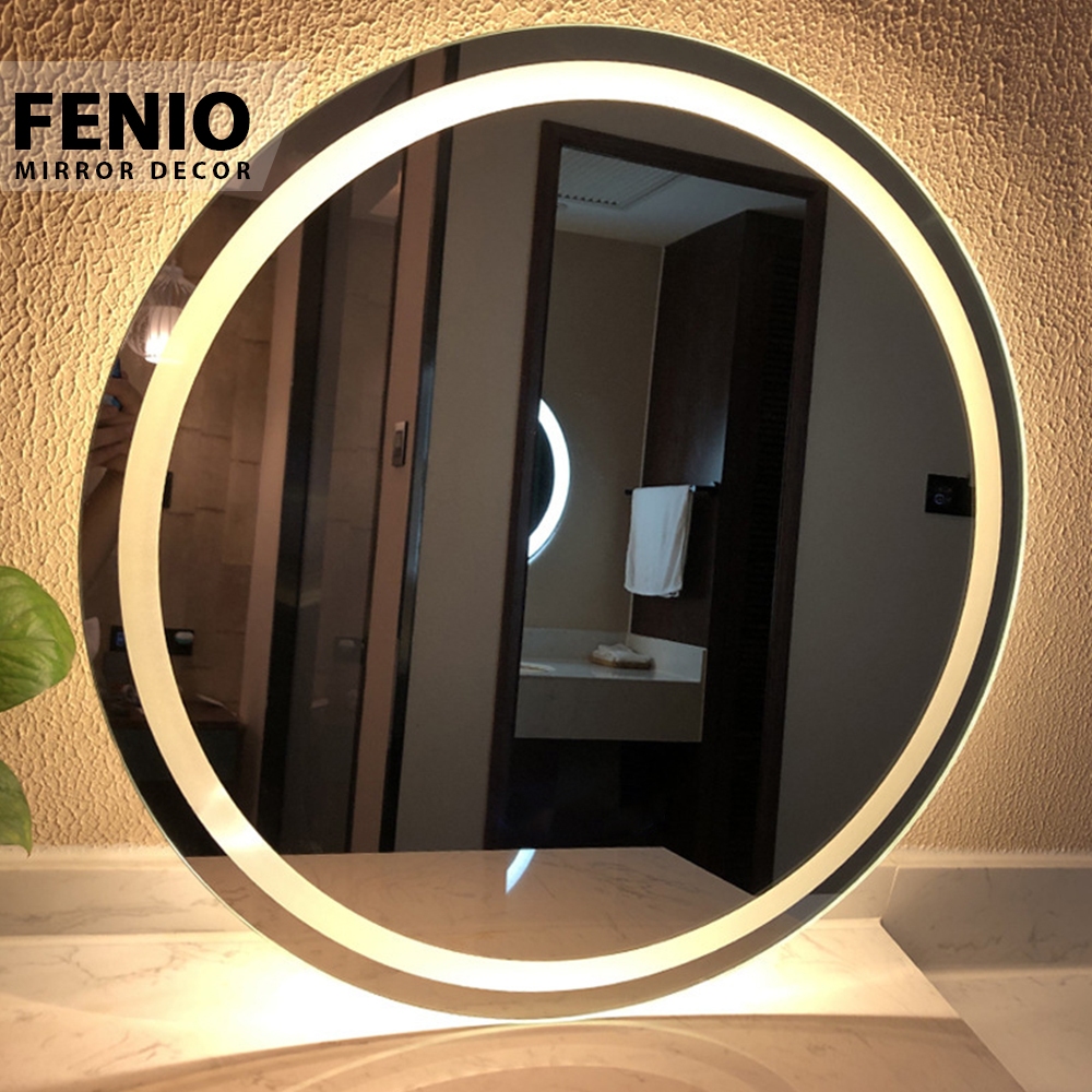 Ảnh Gương led cảm ứng treo tường nhà tắm FENIO hình tròn đường kính 40cm 50cm 60cm 3