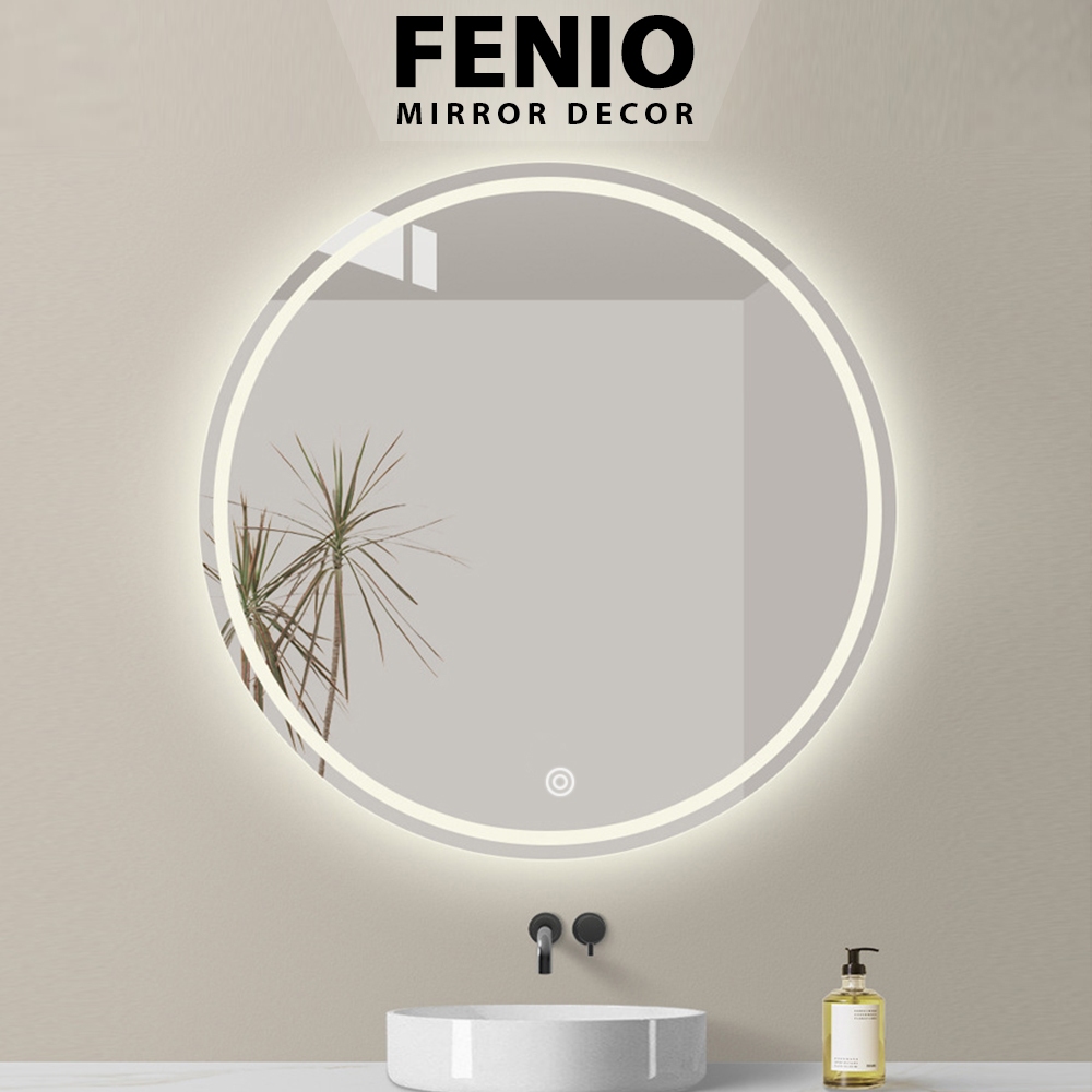 Ảnh Gương led cảm ứng treo tường nhà tắm FENIO hình tròn đường kính 40cm 50cm 60cm 4