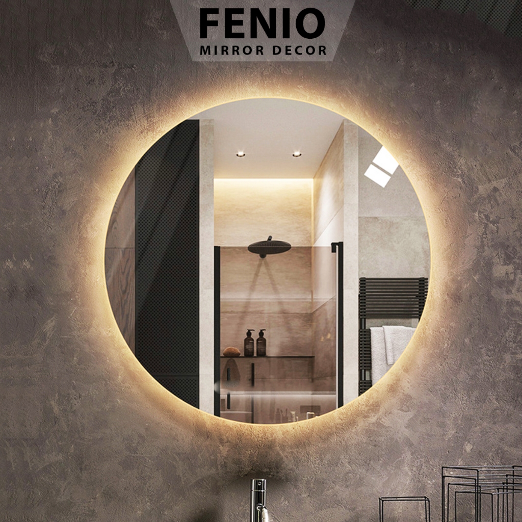 Ảnh Gương led cảm ứng FENIO hình tròn treo tường nhà tắm decor phòng ngủ bàn trang điểm 1