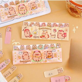Đồ Dùng Học Tập Capybara Giấy Note Ghi Chú Nhớ Đánh Dấu Trang Cute Timo VPK47
