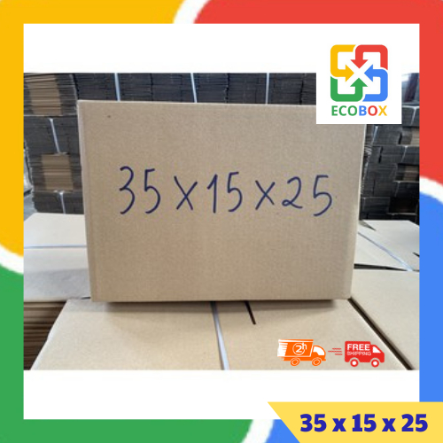 ECOBOX - 35x15x25 thùng catton, hộp giấy catton đóng gói hàng | Shopee ...