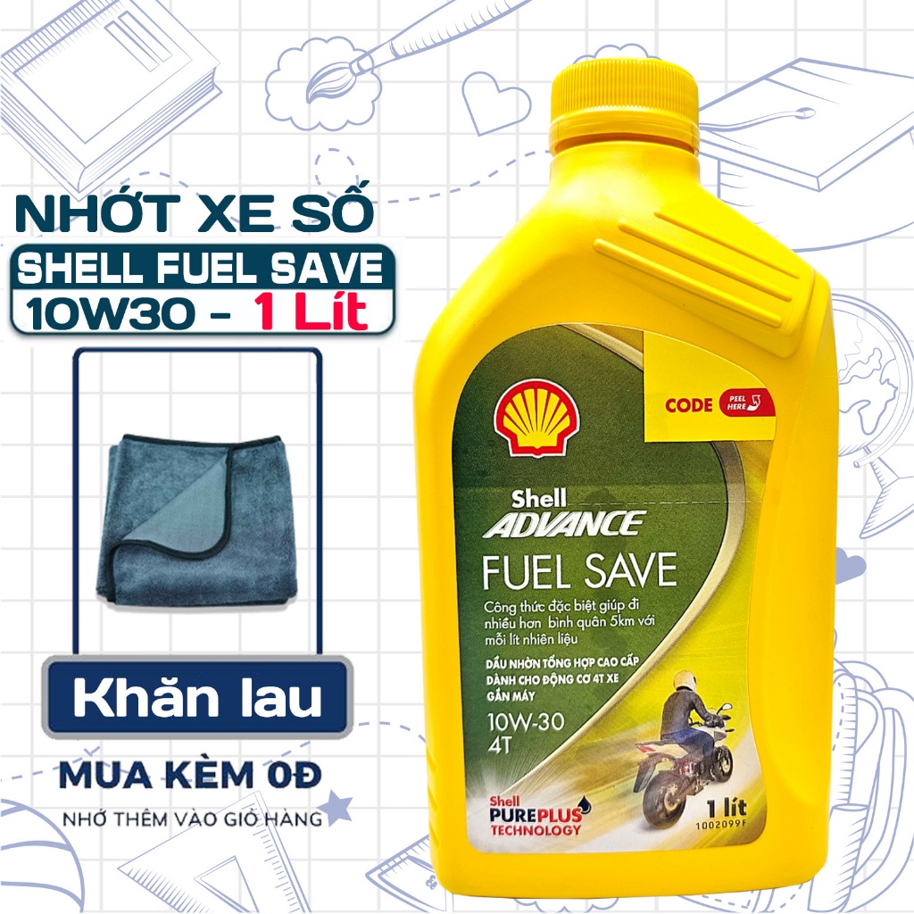 Nhớt Xe Máy Shell Advance Fuel Save 10W30, Nhớt Full Tổng Hợp, Tiết ...