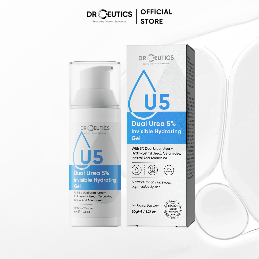Ảnh DRCEUTICS Gel Dưỡng Ẩm Và Phục Hồi Da Dual Urea 5% Invisible Hydrating Gel (50g) 1