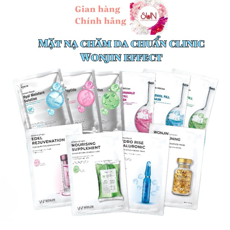 Mặt Nạ Cấp Ẩm, Hỗ Trợ Dưỡng Sáng, Phục Hồi Da Chuyên Sâu Wonjin Effect Concentrated Essence Mask 30g