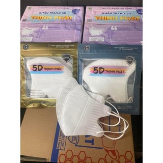 Hộp 10 gói(100 chiếc) khẩu trang thịnh phát 3 lớp kháng khuẩn , chống nắng màu trắng