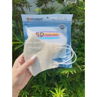 Hộp 10 gói(100 chiếc) khẩu trang thịnh phát 3 lớp kháng khuẩn , chống nắng màu trắng