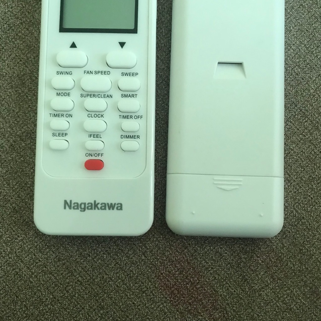 Điều khiển điều hòa máy lạnh nagakawa 1 nút đỏ hàng xịn - Tặng kèm pin chính hãng