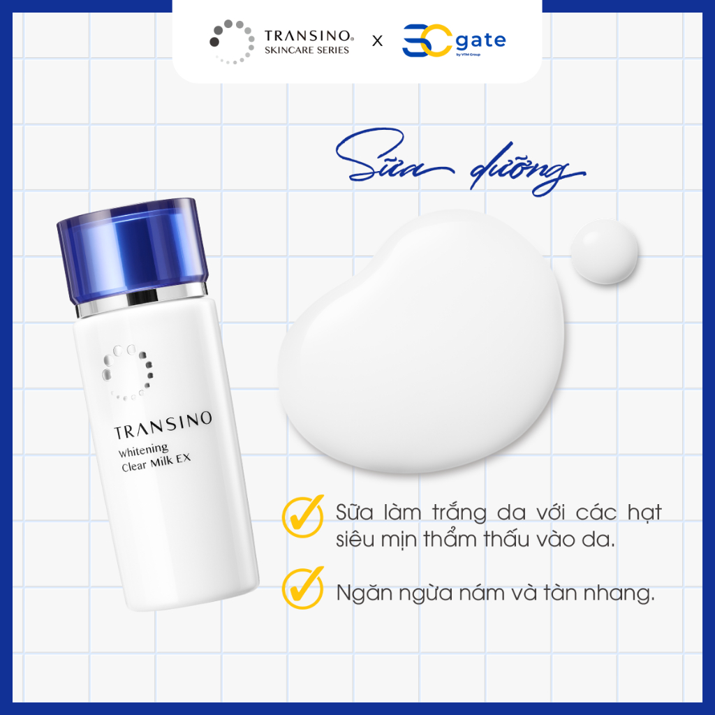 Ảnh Sữa Dưỡng Dưỡng Trắng Da TRANSINO Whitening Clear Milk EX 100ml 4