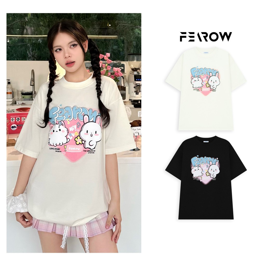 Áo thun nam nữ unisex Fearow Love Story | Localbrand 2024 | Shopee Việt Nam