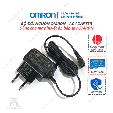 Bộ đổi điện dùng cho máy huyết áp bắp tay Omron AC Adapter - Chính hãng OMRON, Model HHP-CM01